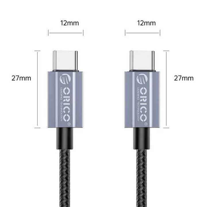 Cablu USB Orico GQA100-15-BK 100W USB Type-C - USB Type-C 1.5m negru textil