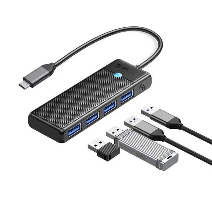 HUB USB Orico PAPW4A-C3-015-BK cu 4 port-uri USB3.0 negru