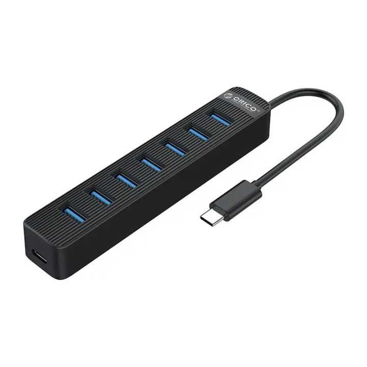 HUB USB Orico TWC3-7A-BK cu 7 port-uri USB3.0 negru 15cm