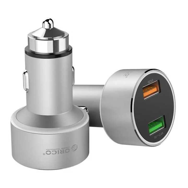 Incarcator auto 2x USB QC3 Orico UPC-Q2 12-24V 30W argintiu