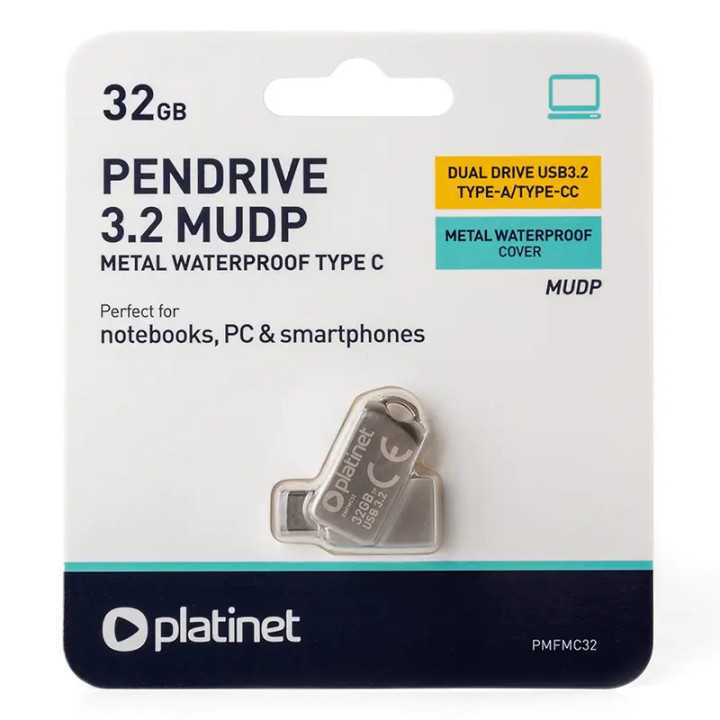Flash drive Platinet PMFMC32 USB-C 3.2 32GB
