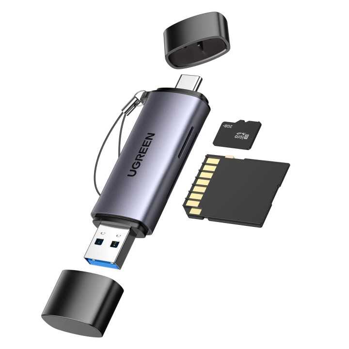 CARD READER extern Ugreen CM185 50706 USB 3.0 /USB Type-C 3.0 citeste /scrie SD /microSD 5Gbps maxim 2TB