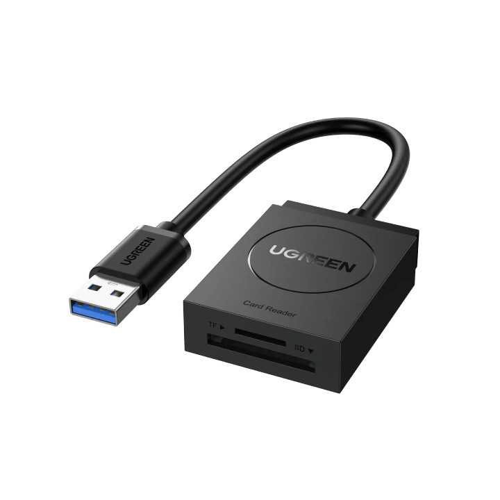 CARD READER extern Ugreen CR127 20250 interfata USB 3.0 citeste /scrie SD /microSD 5Gbps negru