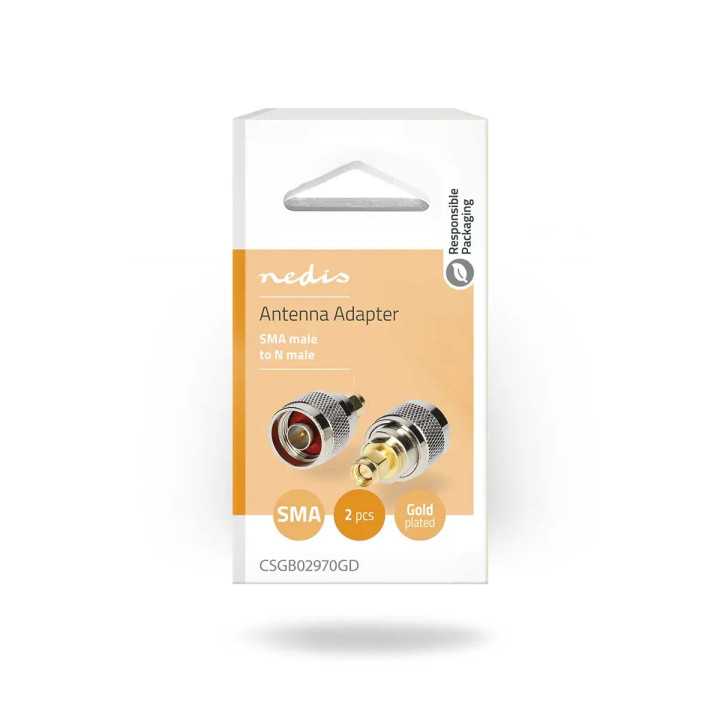 Set adaptor antena SMA tata - N tata 50ohm 2buc Nedis CSGB02970GD