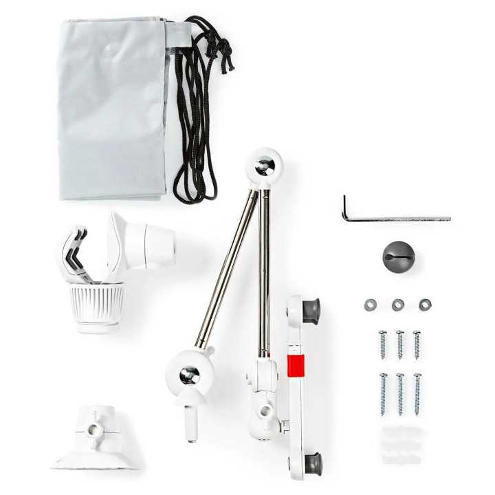 Suport Nedis TDMT111WT pentru tableta si smartphone 4-12" rotire 360 brat pliabil