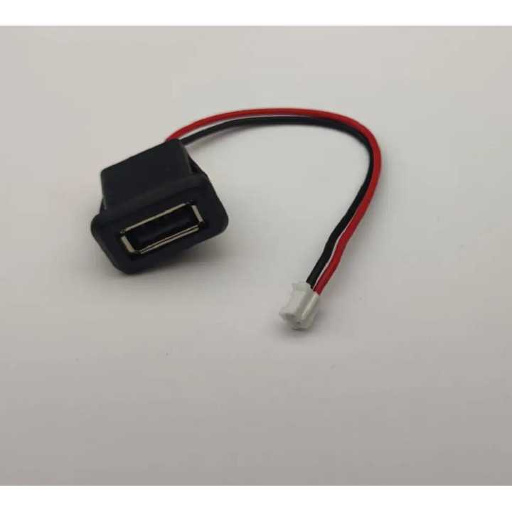 Mufa USB2.0 mama panou tip A 1 port gabarit mic cu 2 fire 18xH10mm