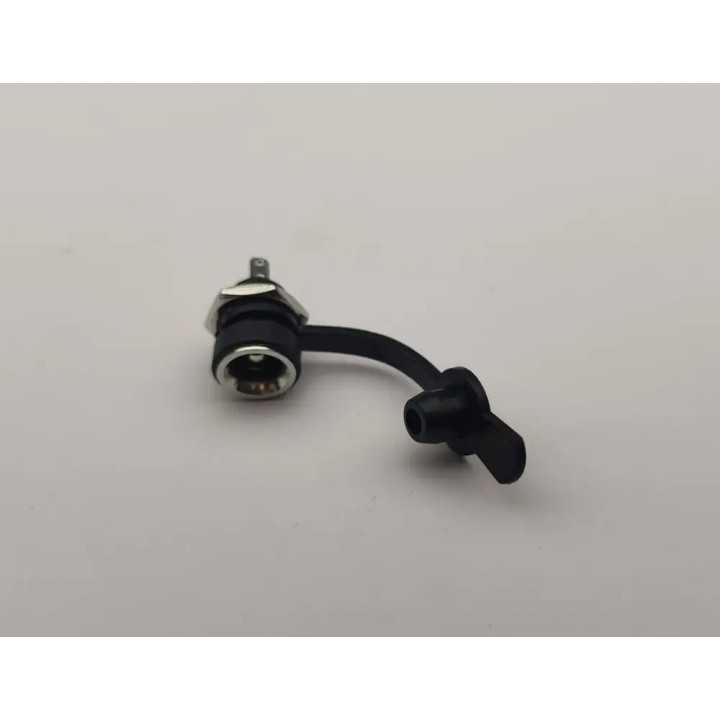 Mufa alimentare mama panou 5.5x2.1 mm plastic cu filet interior 6.5 mm rezistenta la apa