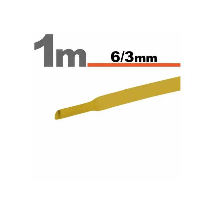 Tub termocontractant galben 6 /3 mm 1m lungime