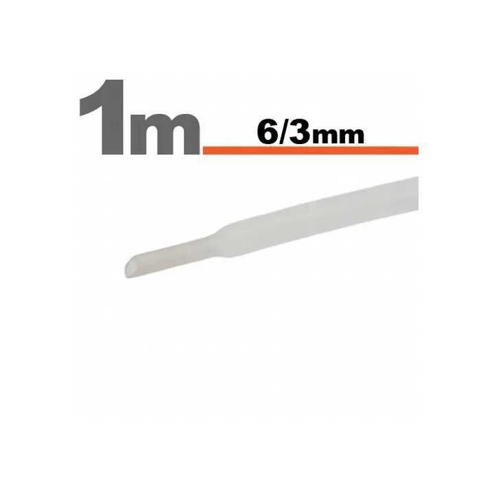 Tub termocontractant transparent 6 /3 mm 1m lungime