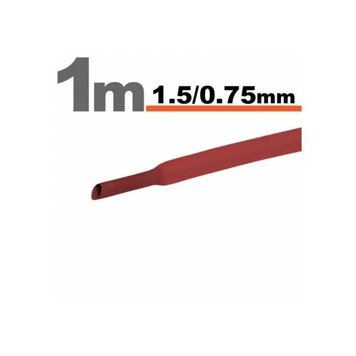 Tub termocontractant rosu 1.5 /0.75 mm 1m lungime
