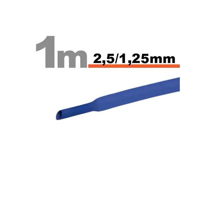 Tub termocontractant albastru 2.5 /1.25 mm 1m lungime