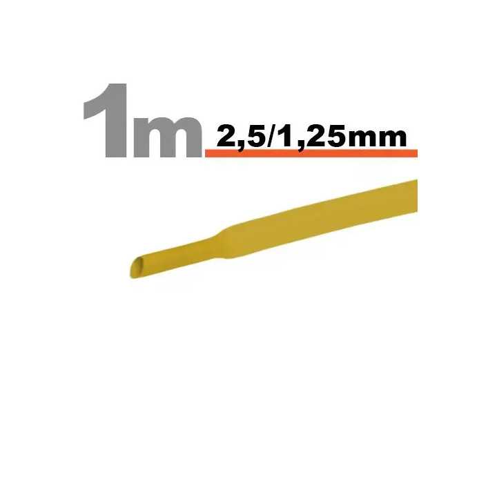 Tub termocontractant galben 2.5 /1.25 mm 1m lungime