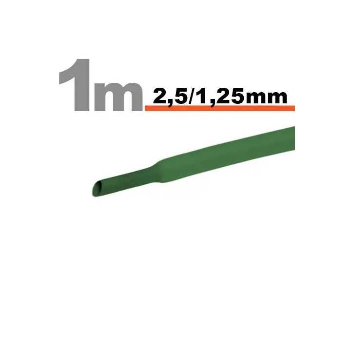 Tub termocontractant verde 2.5 /1.25 mm 1m lungime