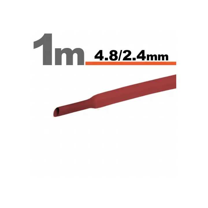 Tub termocontractant rosu 4.8 /2.4 mm 1m lungime