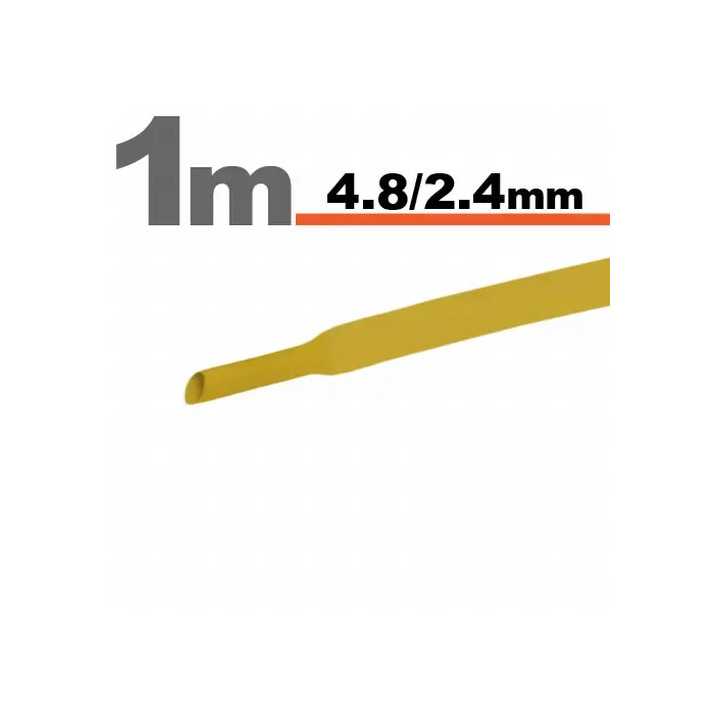 Tub termocontractant galben 4.8 /2.4 mm 1m lungime