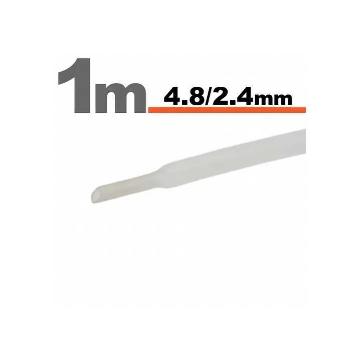 Tub termocontractant transparent 4.8 /2.4 mm 1m lungime
