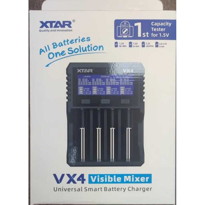 Incarcator Universal Smart XTAR VX4 Visible Mixer 1.2V 1.5V 3.2V 3.6V 3.7V