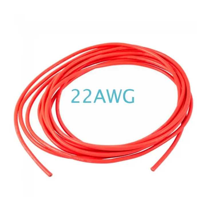 Cablu siliconic multifilar 22AWG 0.5mm2 rosu 1m