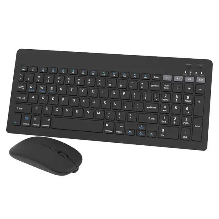 Set Wireless OMEGA OKM2658B tastatura ultra-subtire si mouse ultra-usor elegant negru