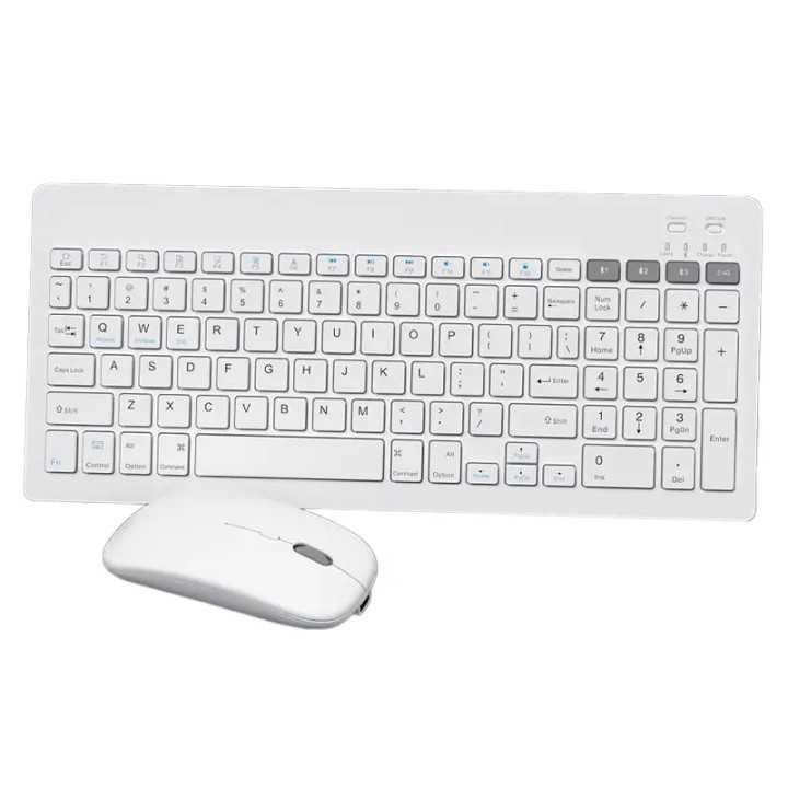 Set Wireless OMEGA OKM2658W tastatura ultra-subtire si mouse ultra-usor elegant alb