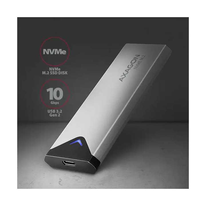 Adaptor Extern AXAGON EEM2-UG2 USB-C 3.1 Gen 2 M.2 NVMe SSD Suport SSD 42-80mm