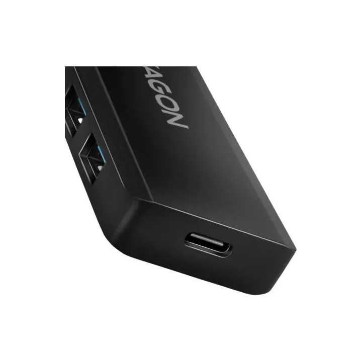 Hub USB AXAGON HUE-C1A 4x USB 3.2 Gen 1 1x USB-C 0.2m - USB Type-A negru