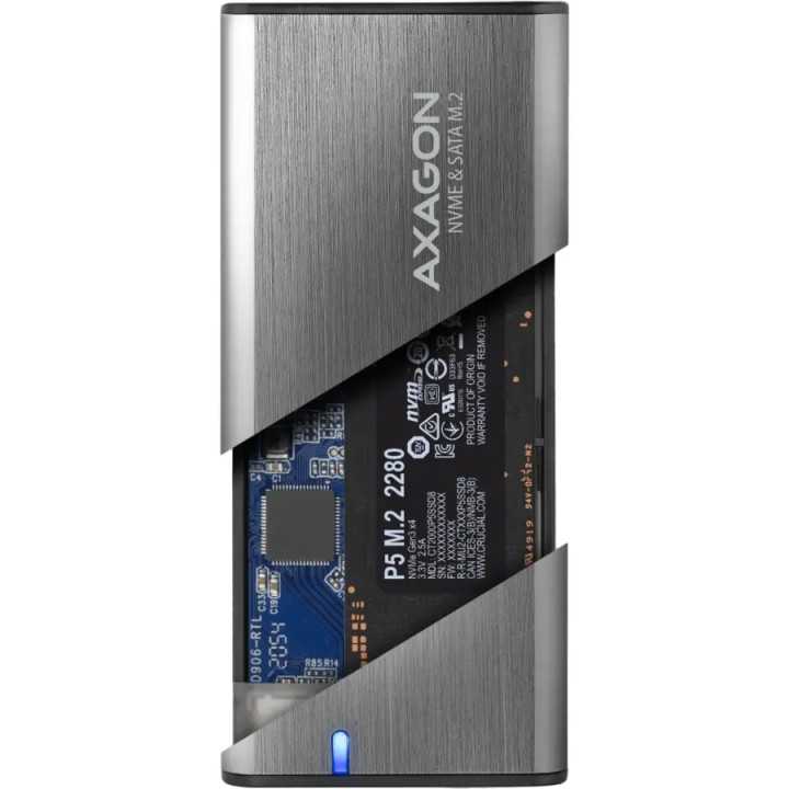 Rack Extern AXAGON EEM2-SG2 USB-C 3.2 M.2 NVMe gri