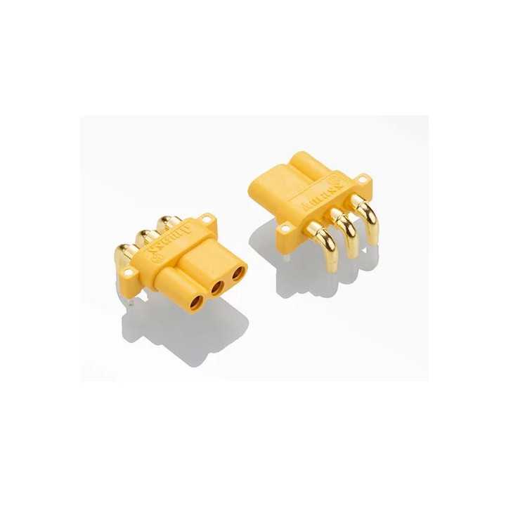 Conector alimentare DC soclu MR30 mama 3pin 15A 500V pentru PCB THT AMASS MR30PW-FB