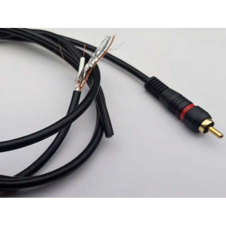 Cablu audio STEREO 2x RCA 0.2m tata-tata dublu ecranat OFC Goobay