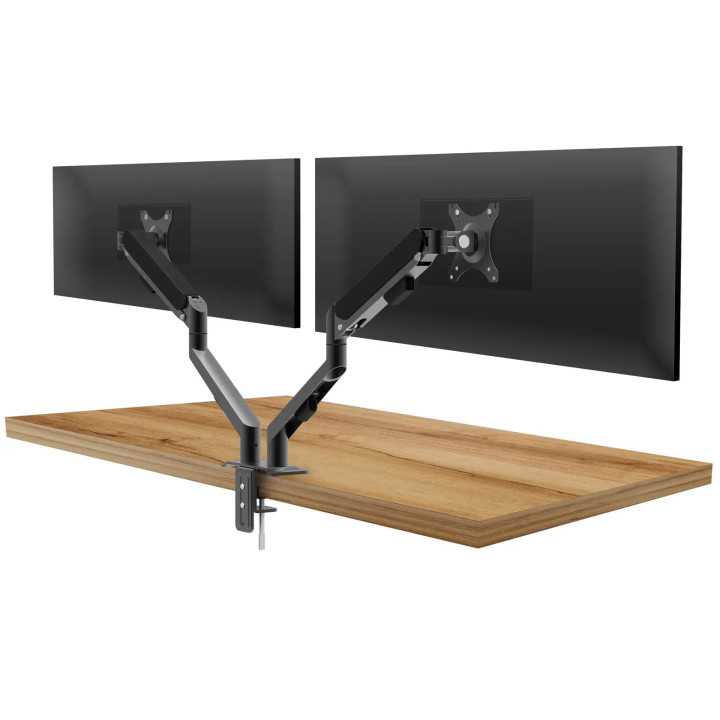 Suport pentru monitor /TV cu brat dublu telescopic atasabil de blat Delight 39684