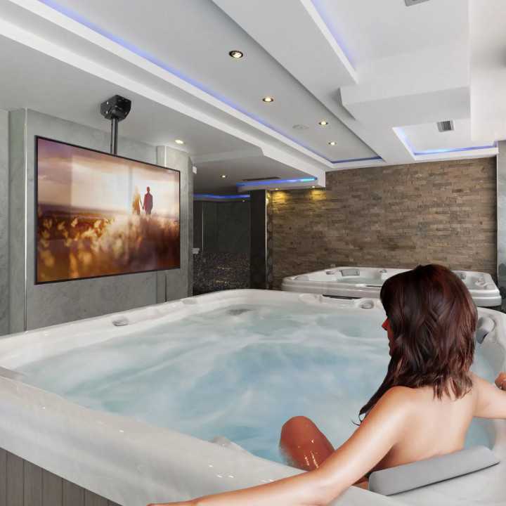 Suport consola TV cu fixare pe tavan 360 32-55" negru Delight 39698