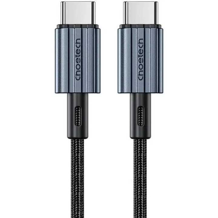 Cablu USB-C - USB-C PD 60W 1.2m negru textil XCC-1014 Choetech XCC-1014-BK