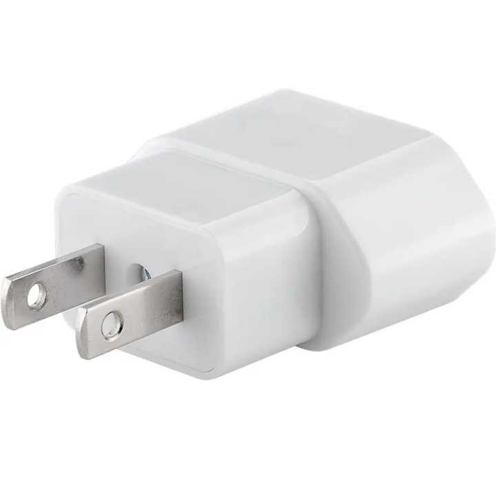 Adaptor calatorie CEE 7/16 Schuko mama - priza SUA /Japonia 2 pin 10A 2500W alb