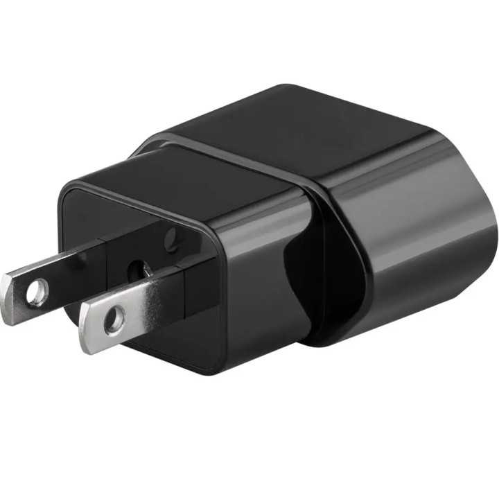 Adaptor calatorie CEE 7/16 Schuko mama la priza SUA /Japonia 2pin 2500W 10A negru
