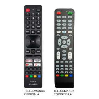 Telecomanda inlocuitoare TV Sharp SHW/RMC/0137N compatibila cu originalul ER 9586 (586)