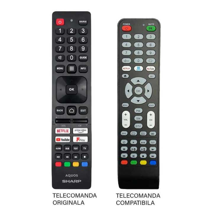 Telecomanda inlocuitoare TV Sharp SHW/RMC/0137N compatibila cu originalul ER 9586 (586)