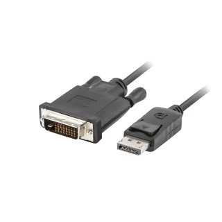Cablu DisplayPort v1.2 mufa tata la DVI-D 24+1 mufa tata 3m 1080p negru LANBERG CA-DPDV-10CU-0030-BK