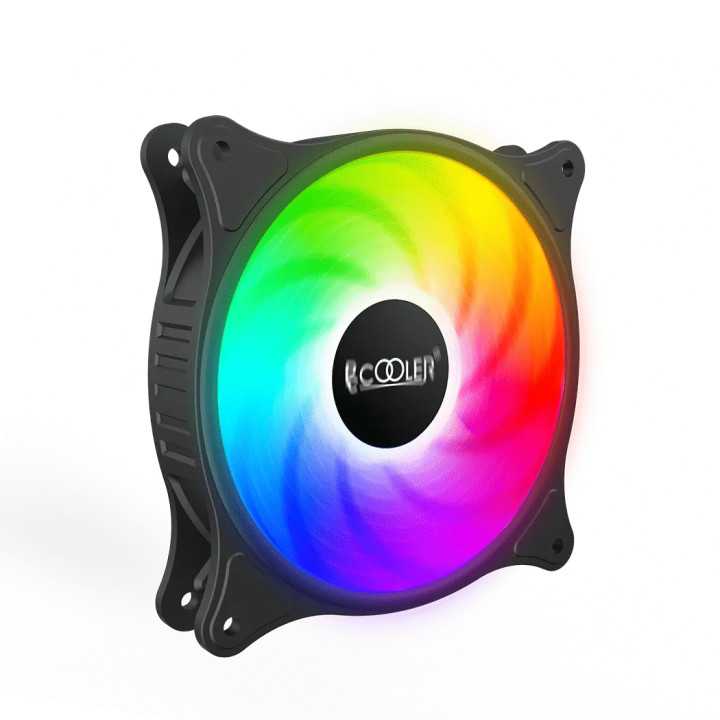 Ventilator PCCOOLER FX1203-BKRN1-GL 120x120x25 mm 12V 0.18A 1200RPM RGB LED 3-pin Hydro Bearing fixed LED RGB