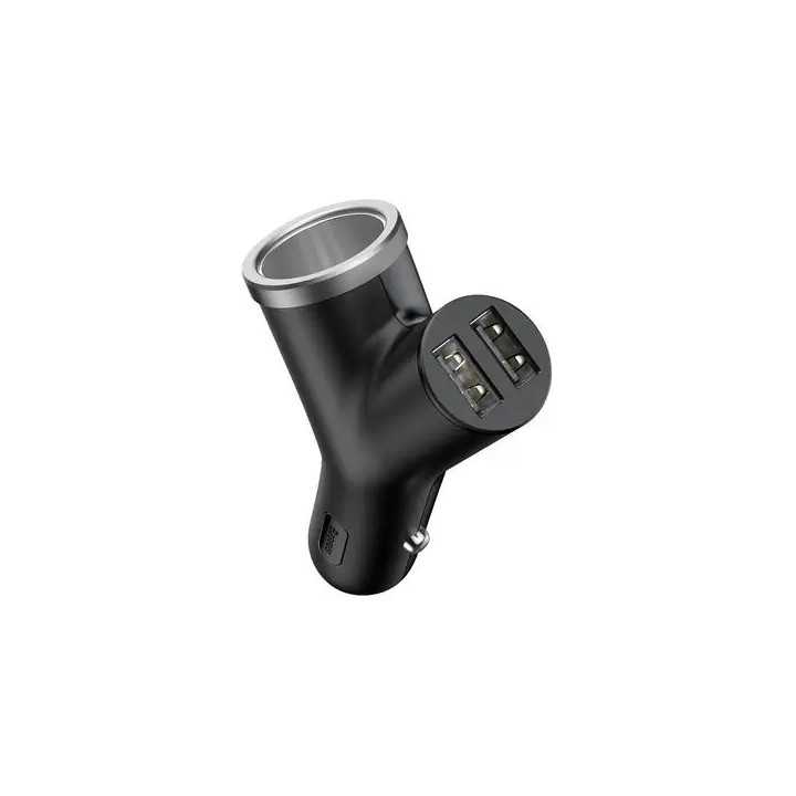 Incarcator auto Baseus CCALL-YX01 Y type Quick Charge 40W 2x USB Output 4.5V/5A +1x bricheta auto negru