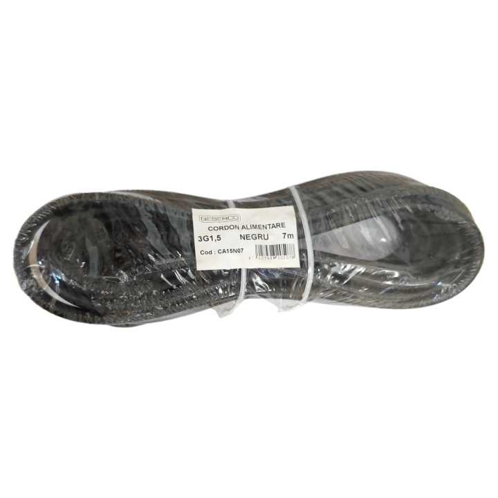 Cordon alimentare Schuko - fire libere 1.5m negru 3500W 16A 3x1.5mm2 cupru 3G1.5 CA15N11 Wconn