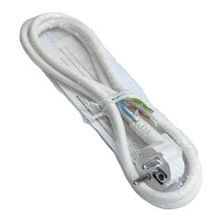 Cordon alimentare Schuko - fire libere 1.5m alb 16A 3500W 3x1.5mm2 cupru 3G1.5 CA15A11 Wconn
