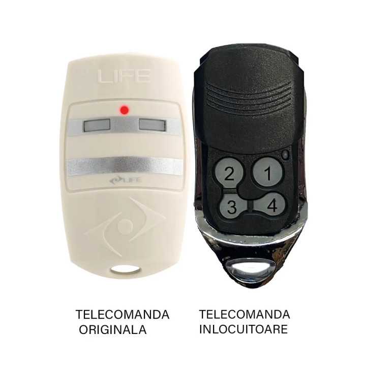 Telecomanda inlocuitoare poarta garaj Life cu 4 canale BRAVO /BRAVO4 433.92MHz Codificare LIFE Auto Code (832)
