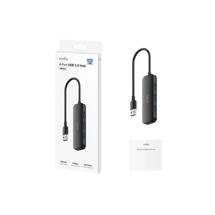 HUB USB 3.0 Cudy UH40A 4x USB3.0 negru