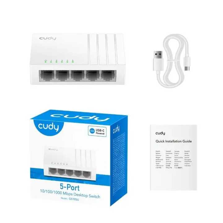 Switch Desktop 5 porturi Gigabit Cudy GS105U