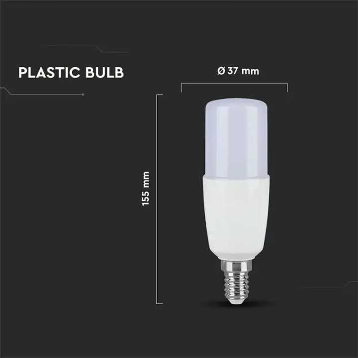 Bec LED T37 E14 7.5W 660lm 6500K alb rece V-TAC SKU-21269