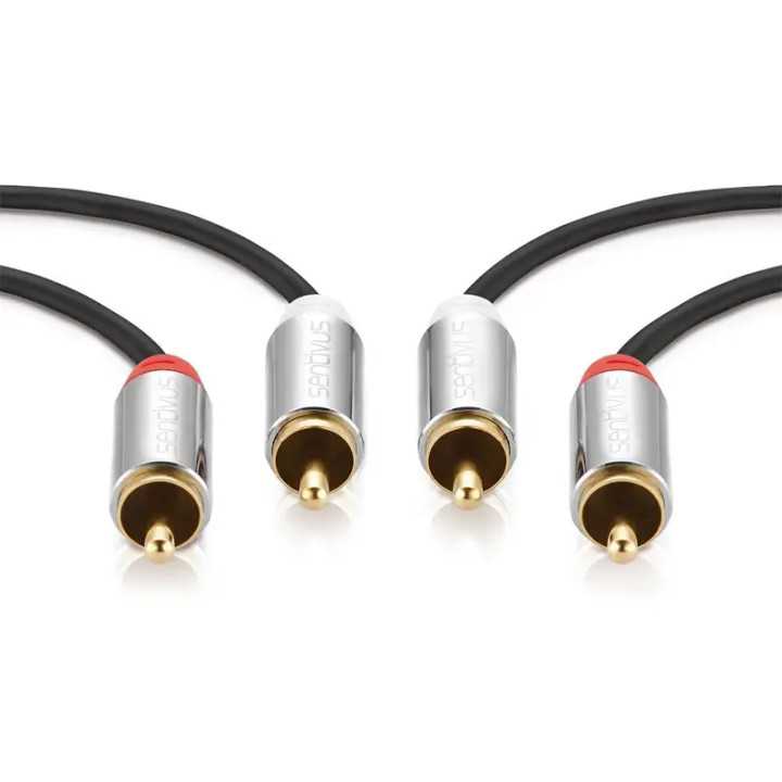 Cablu audio SENTIVUS 2x RCA - 2x RCA 3m tata-tata SA-AU080-300
