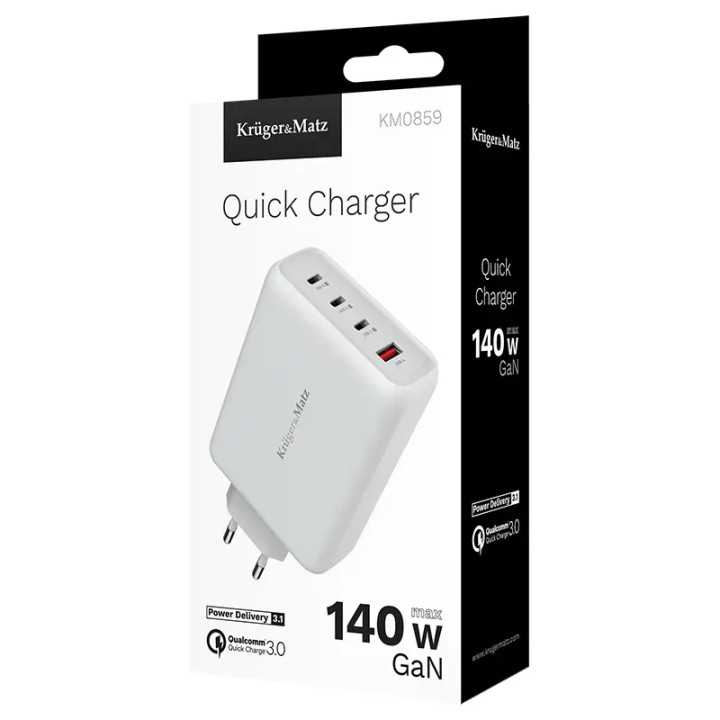 Incarcator retea Kruger&Matz KM0859 PD QC3.0 GAN 140W
