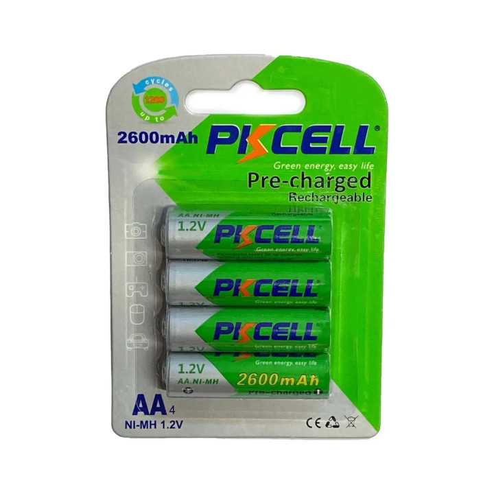 Set 4 acumulatori PKCELL AA /R6 Ni-MH 1.2V 2600mAh (618)
