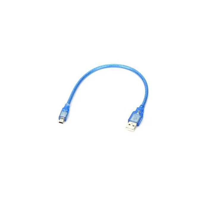 Cablu ecranat USB A la mini USB 30cm albastru USB-A/MINI-USB/30