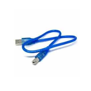 Cablu ecranat USB A la USB B 30cm albastru
